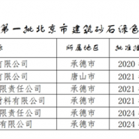 保障建材供應！北京公布2024年第一批建筑砂石綠色基地名單